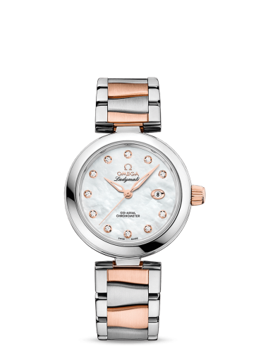 Omega LadyMatic Co-Axial 34 Stainless Steel / Sedna Gold / MOP / Bracelet